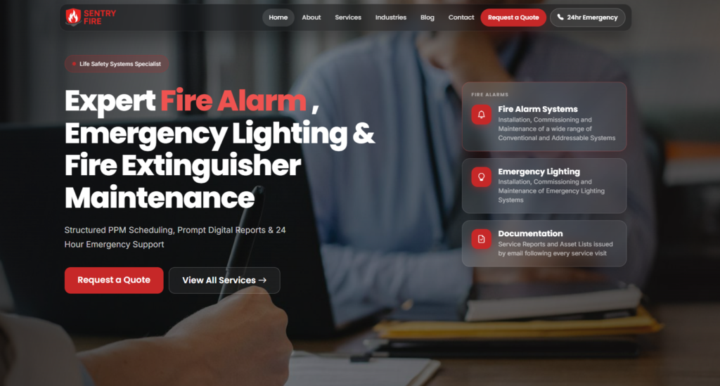 Sentry Fire Website